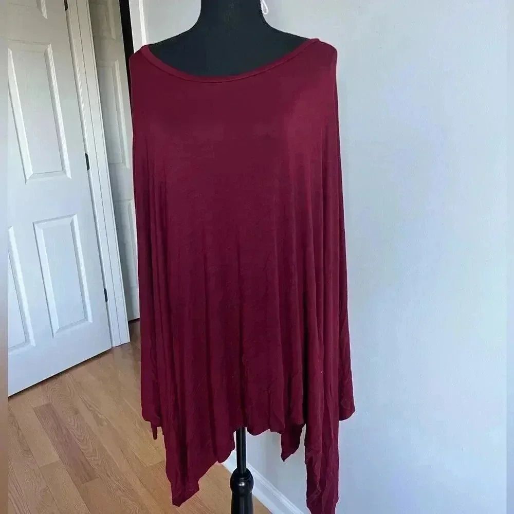 Almost Pink brand Red tunic with pockets and long sleeve